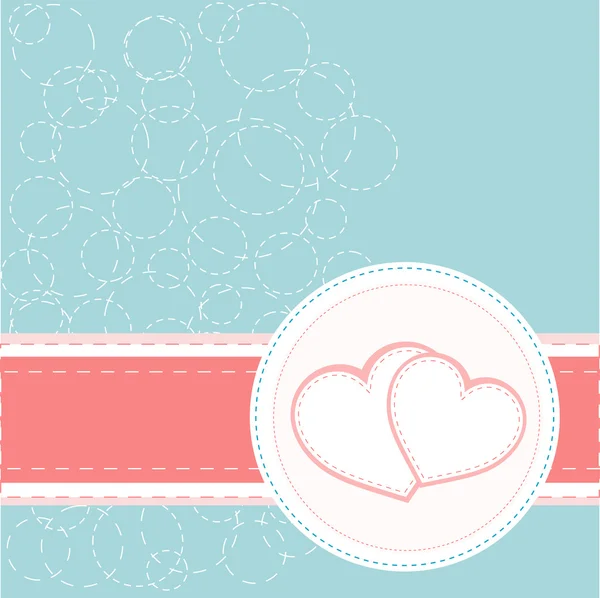 Two symbols of loving valentines hearts — Stock Vector