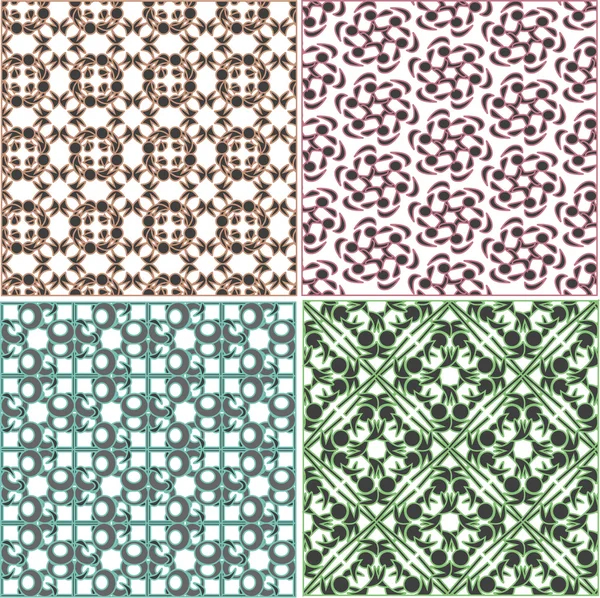 Verzameling van stijlvolle naadloze geometrische achtergronden patroon — Stockvector