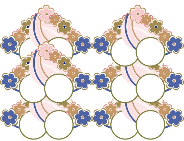 Élégant motif sans couture avec des fleurs abstraites dans des couleurs douces — Image vectorielle