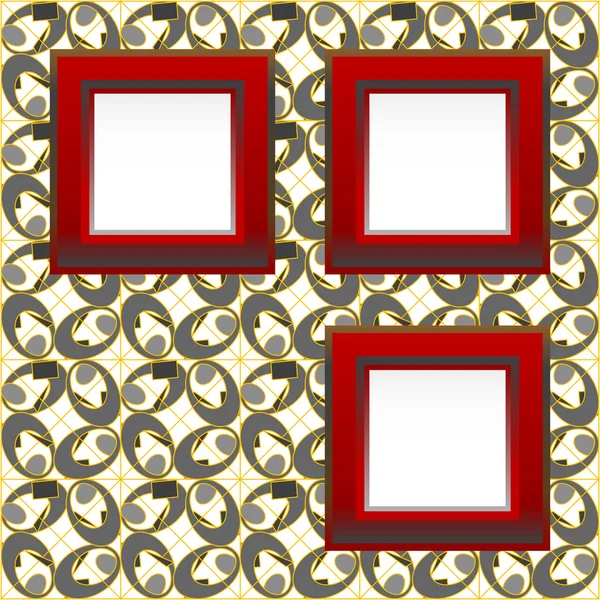 Красная рамка на абстрактном фоне — стоковый вектор