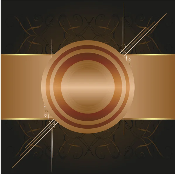 Cirkel sieraad in middeleeuwse stijl voor decorate platen achtergrond — Stockvector