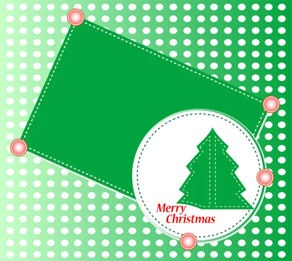 Χριστουγεννιάτικο δέντρο με στολίδια. θέμα Χριστουγέννων — Διανυσματικό Αρχείο
