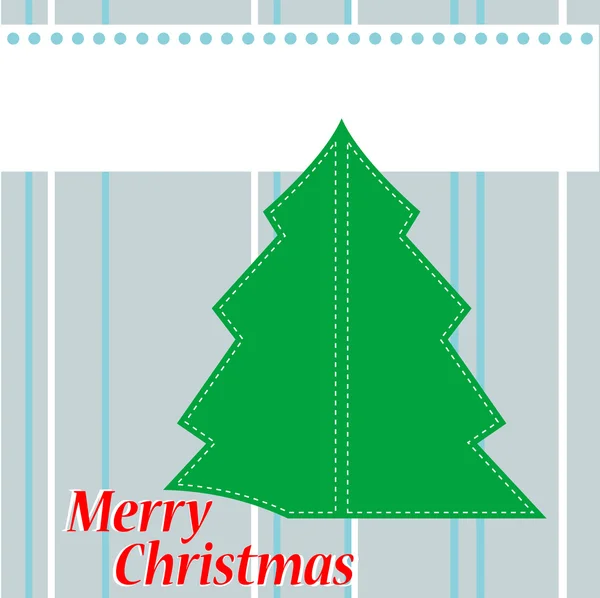 Cartão Árvore de Natal com as palavras Natal — Vetor de Stock