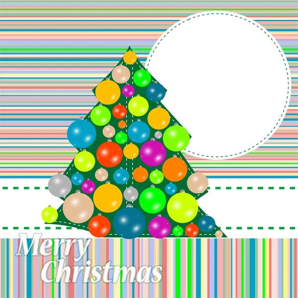 Merry Christmas and Happy New Year greetings card — Stockvector