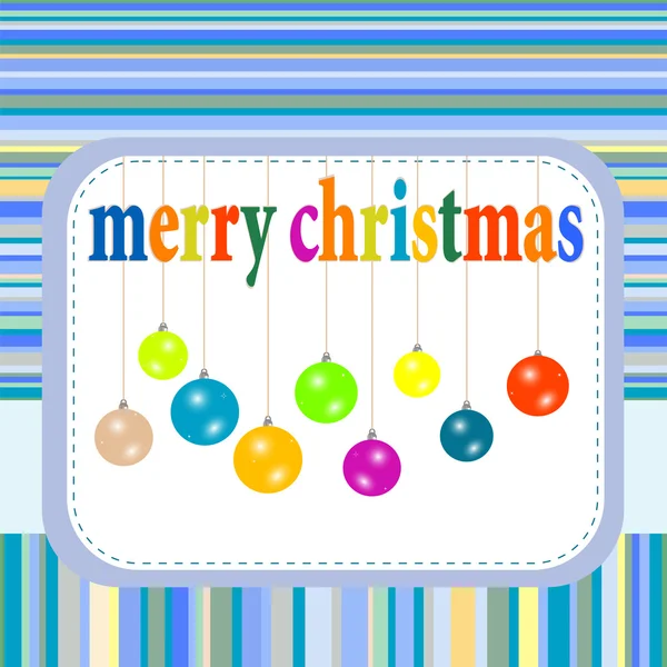 Рождественские шары с лентами. Новый год — стоковый вектор