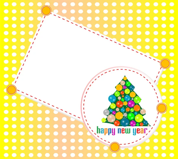 Fundo abstrato com bolas de árvore de Natal. Feliz Ano Novo —  Vetores de Stock