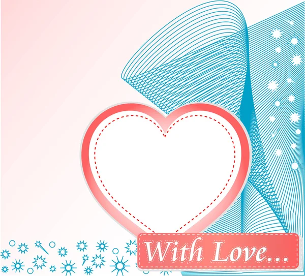 Grunge dekorasyon ve sevgi kalp ile şirin kapak tasarımı — Stok Vektör