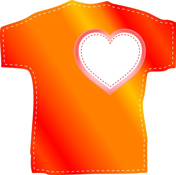 Πρότυπα t-shirt με την καρδιά του Αγίου Βαλεντίνου. διάνυσμα — Διανυσματικό Αρχείο