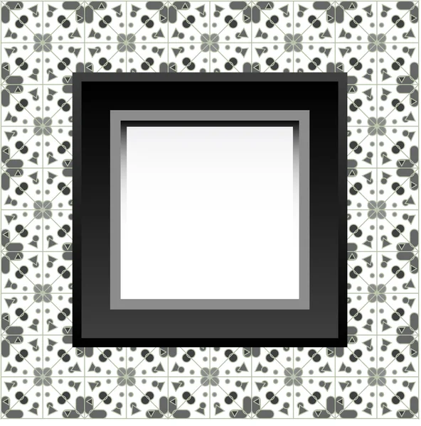 Marco con espacio vacío en el fondo de pantalla floral — Vector de stock