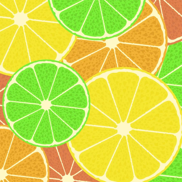 Citrus seamless vector pattern background — Stock Vector