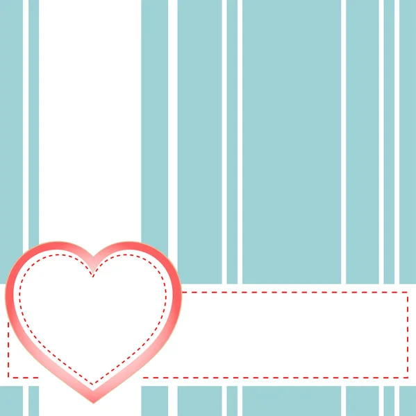 Coração vermelho abstrato para o dia dos namorados ou casamento — Vetor de Stock