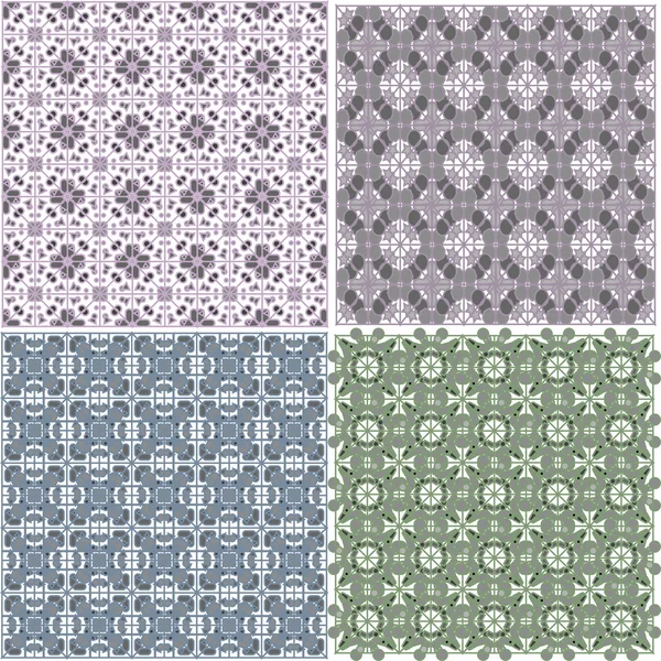 Set of stylish seamless geometrical backgrounds pattern. vector — Stock Vector