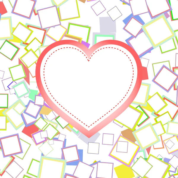 Valentines ou coeur de mariage avec fond abstrait — Image vectorielle