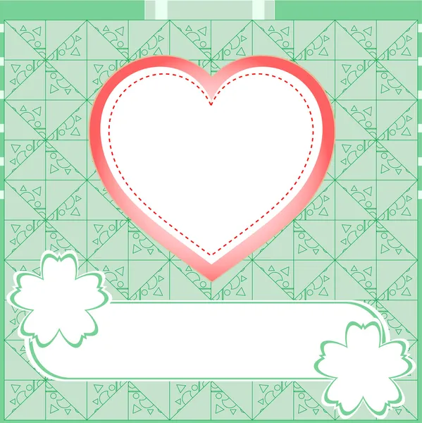Graffiti liefde hart. bruiloft groene vector achtergrond — Stockvector