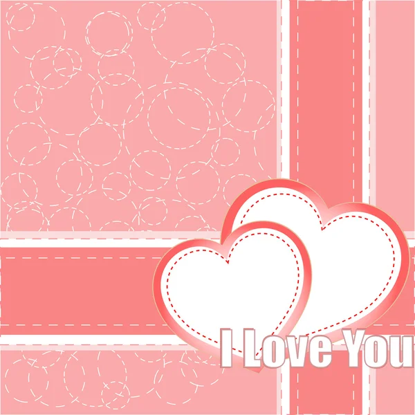 Fond vectoriel Saint-Valentin avec deux cœurs — Image vectorielle