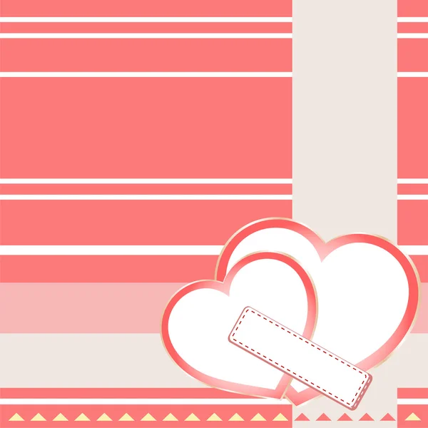 Twee harten st valentine — Stockvector