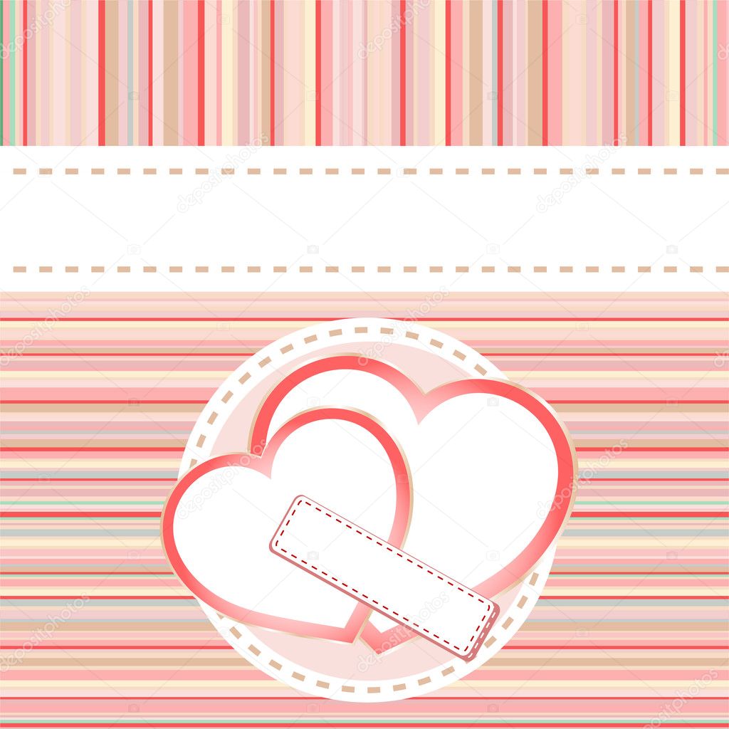 Valentine Paper Love Heart Postcard Background