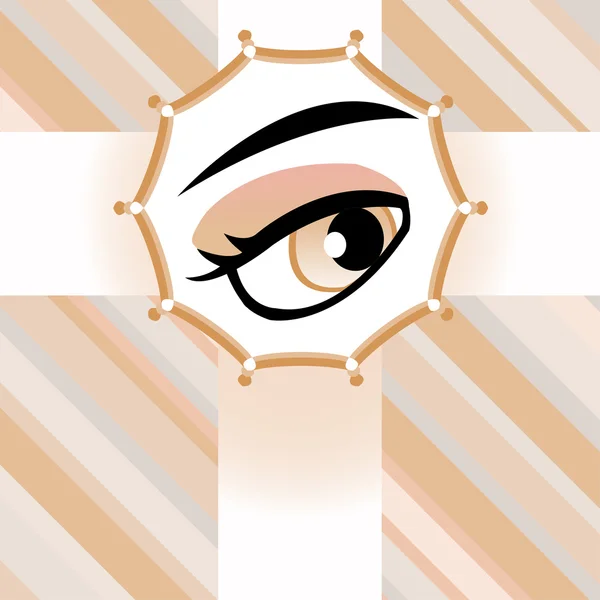 Человеческий коричневый глаз. векторный фон — стоковый вектор