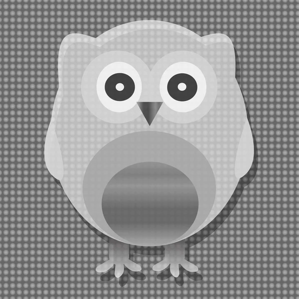 Cute metal owl. vector — Stock Vector