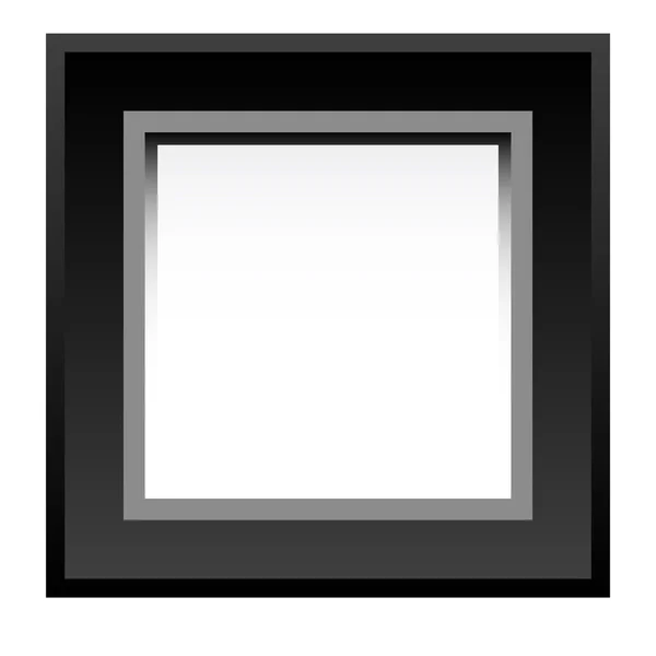 Moldura de foto preta isolada no fundo branco — Vetor de Stock