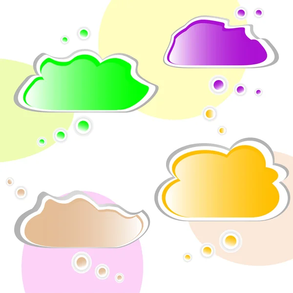 Paper cloud bubble for speech — Stock Vector