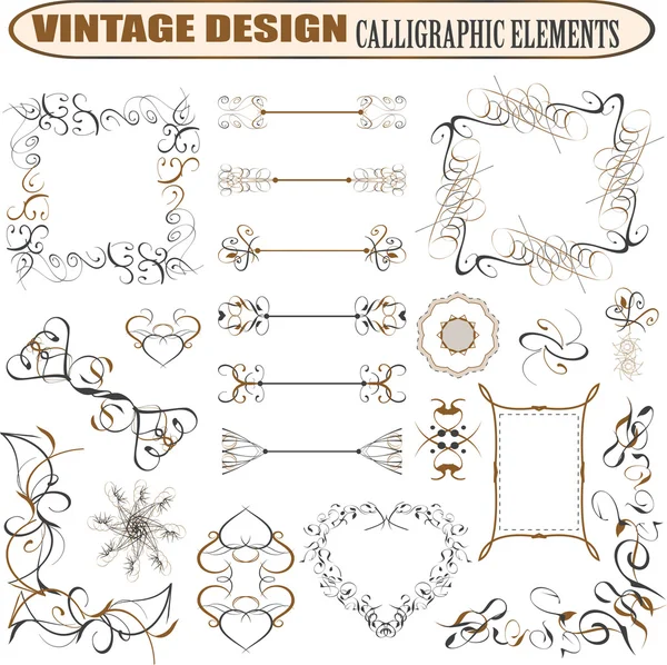 Vektor Dekorativní ozdobený designové prvky a kaligrafické stránky dekorace — Stockový vektor