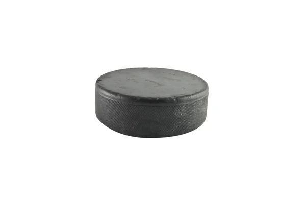 Hockey puck isolated on white — Stock Photo, Image