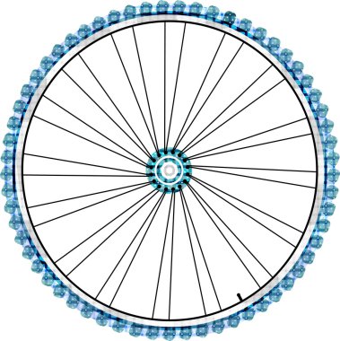 Bike wheel isolated on white background. vector clipart