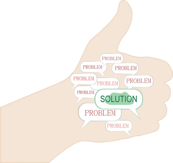 Большой палец вверх символ с концепцией социальной сети идеи — стоковый вектор