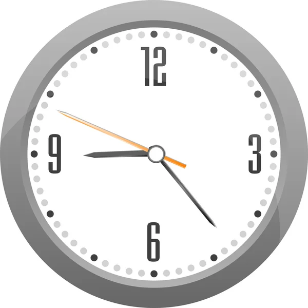 Reloj gris vectorial — Vector de stock