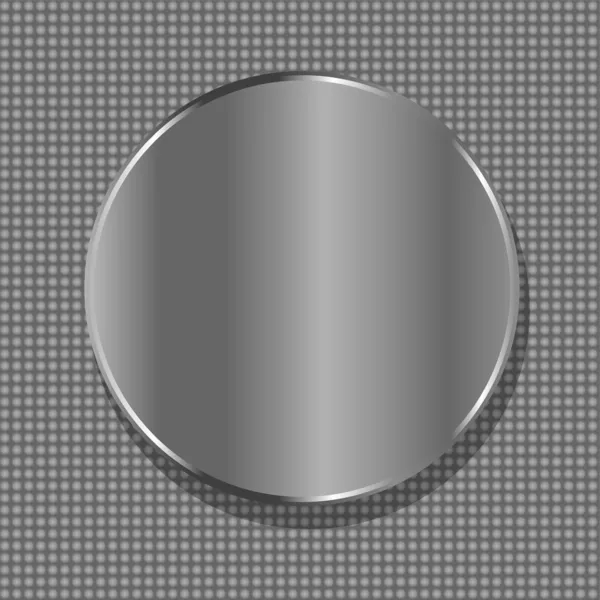 Vector blank circle metal plate — Stock Vector