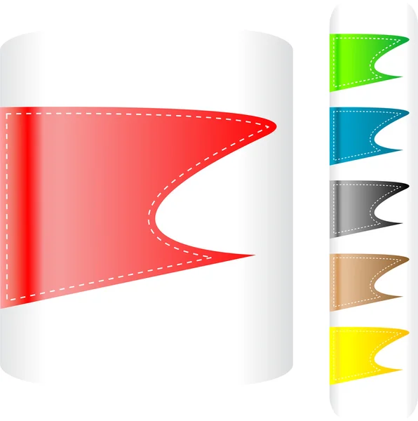 Tag Autocollant Étiquette Plâtre Ombre — Image vectorielle