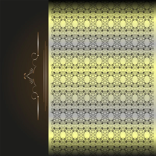 Абстрактный золотой фон с цветочными орнаментами — стоковый вектор