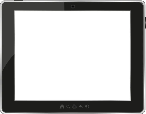 Schwarzer generischer Tablet-PC auf weißem Hintergrund — Stockvektor
