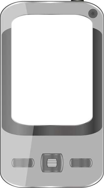 Smartphone cinza isolado em fundo branco - Iphon — Vetor de Stock