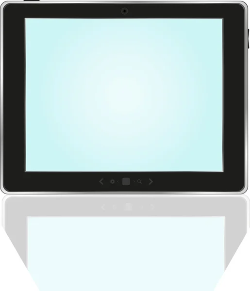 Tablet PC with bright blue screen — стоковый вектор