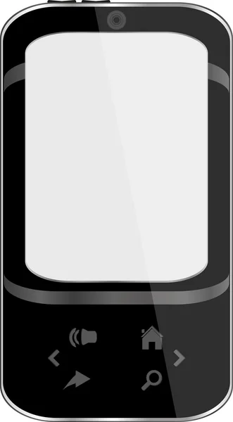 Smart phone nero con display grigio — Vettoriale Stock
