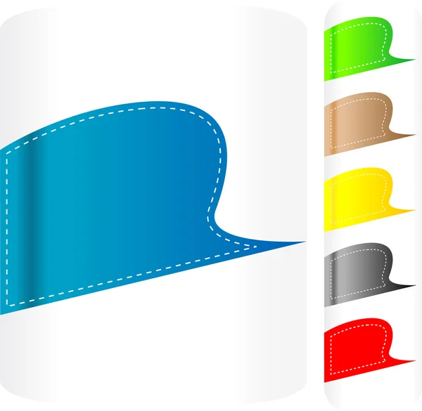 Multicolored stickers set. Vector label — Stock Vector