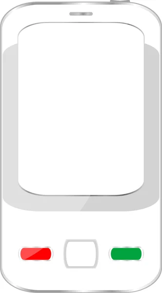 Bílý smartphone s bílým plátnem — Stockový vektor