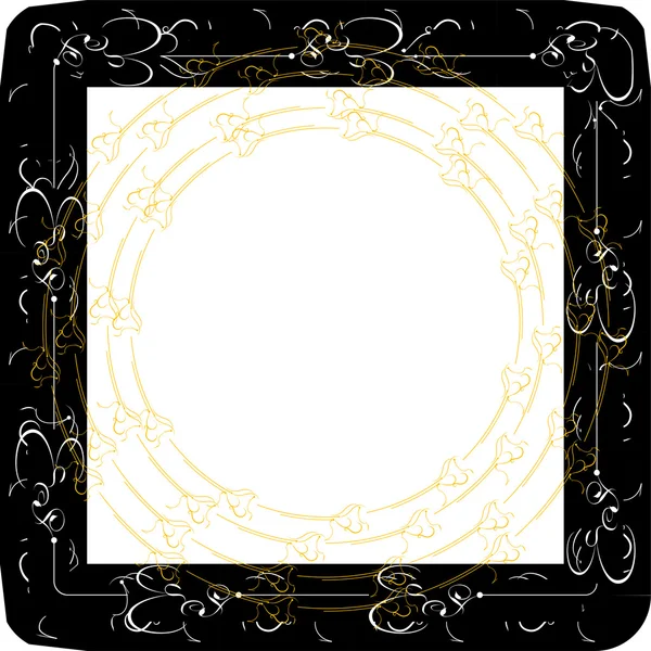 Vintage frames with gold ornament — Stock Vector