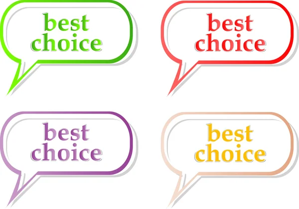 Vector best choice label stickers set — Wektor stockowy
