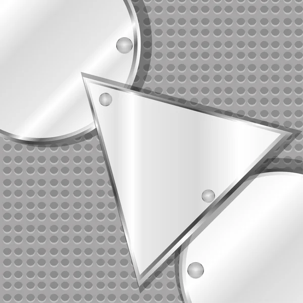 Ijzeren plaat met pijl driehoek patroon — Stockvector