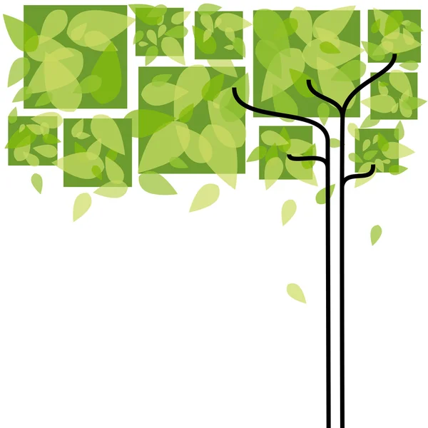 Abstrakter grüner Baum — Stockvektor