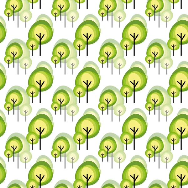 stock vector Abstract green tree seamless pattern