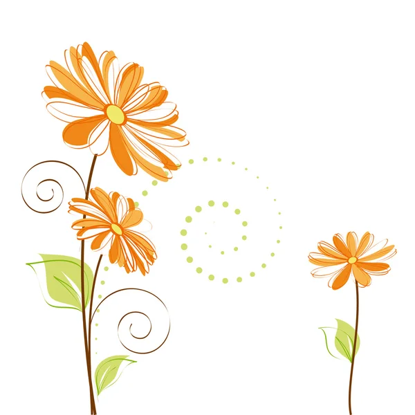 春のカラフルなデイジーの花 — ストックベクタ