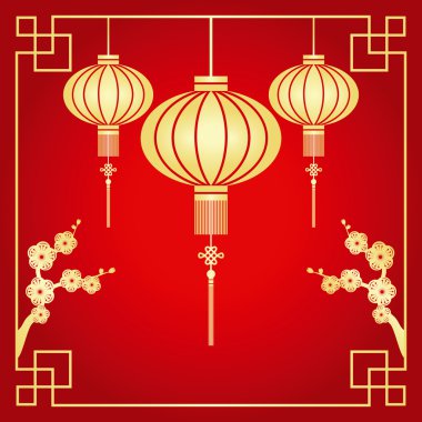 Chinese New Year greeting card clipart