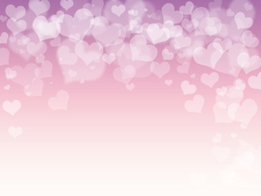 St Valentine pink heart shape on purple white background clipart