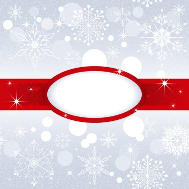 Christmas snowflake on silver color background clipart