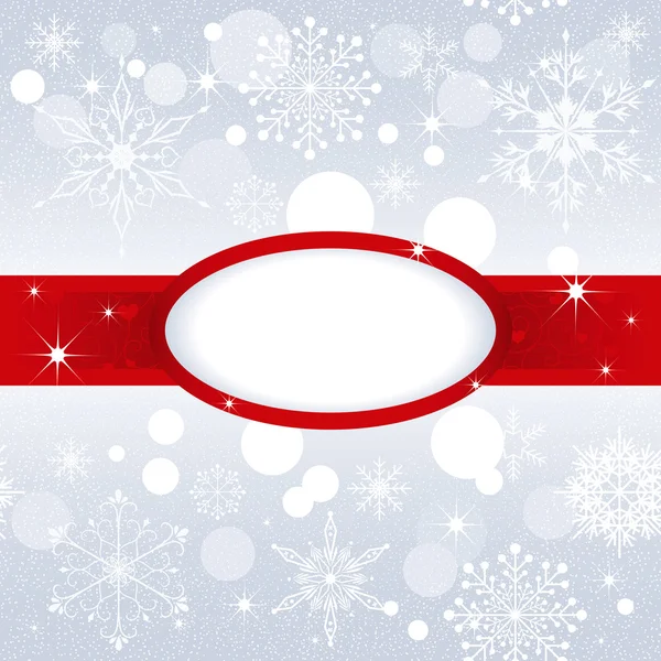 Flocon de neige de Noël sur fond de couleur argent — Image vectorielle