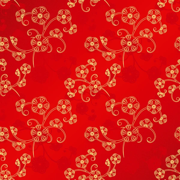 Oriental Nouvel An chinois motif sans couture — Image vectorielle